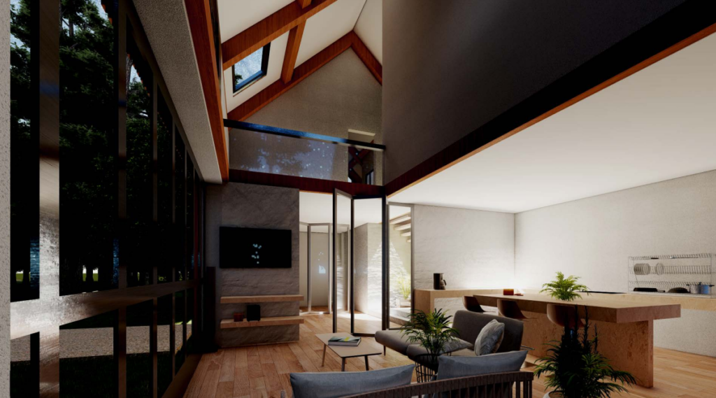 Interior of a New Build House in France